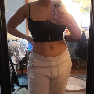 Urban Outfitters Black Milk Maid Crop Top  ~NWT